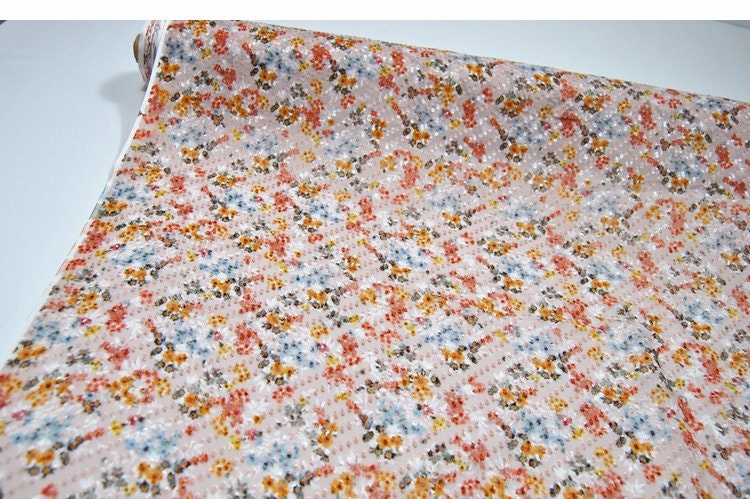 JFHXYXH - Beautiful Special Cut Flower Silk Burnout Fabric - 140cm wide by the Yard