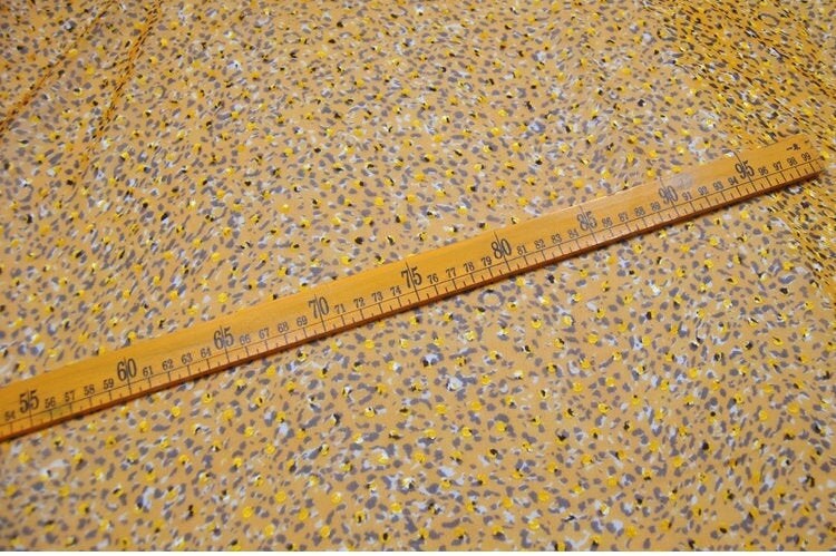 HUANGSEDI - Yellow Sheer Burnout Silk Devore Satin Fabric - 140cm wide by the Yard