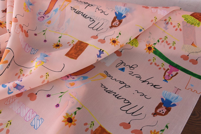 Digital painting Silk Organza Fabric, 55"/140cm 12mm, 100% Fine Silk structured organza Fabric for Summer Dresses,Blouse, Skirt, by the yard