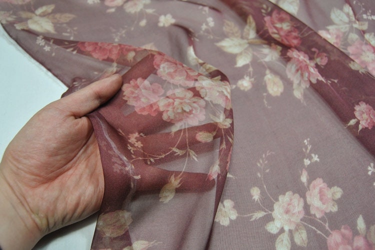 FUGUHUA - 5.5 Momme Silk Chiffon Fabric - 140cm wide by the Yard