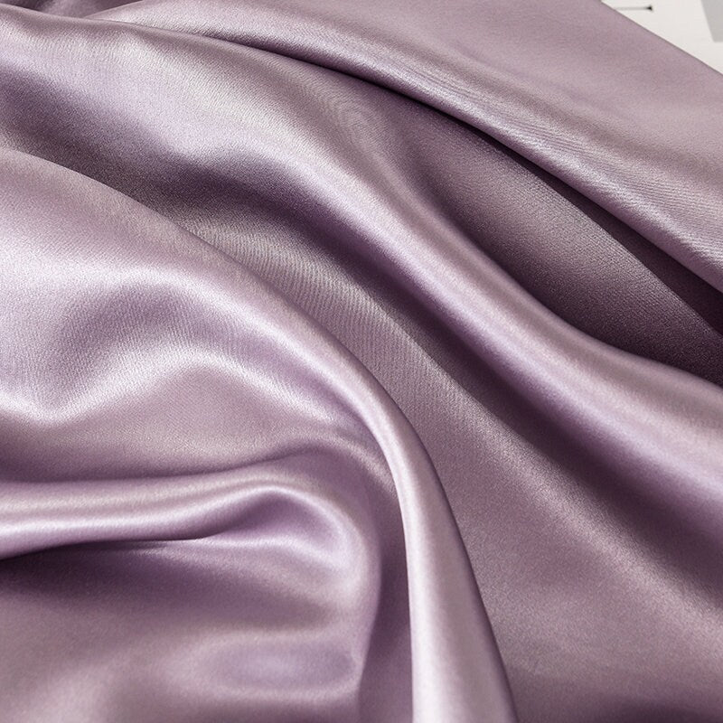 Fitted Silk Sheet Set - 19 Momme 100% Silk Bedding available in 5 Solid Colors