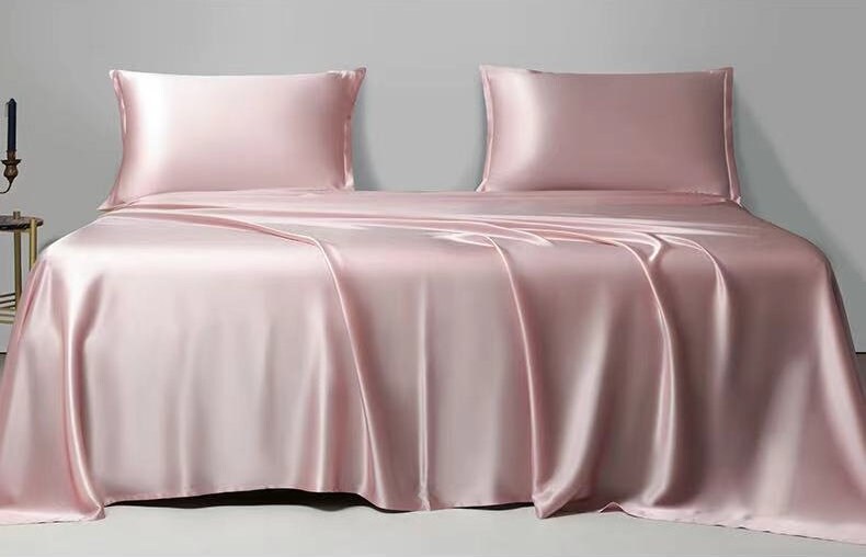 Flat Silk Sheet Set - 19 Momme 100% Silk Bedding Solid Colors