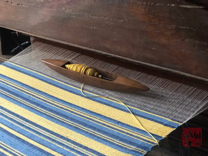 CTDUOCAI - Natural Plant Dye Earth Tone Hand Woven Cotton Fabric - 40cm by the Yard