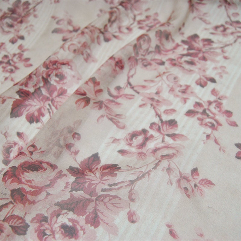 ANTIAOWEN - 5.5 momme Silk Chiffon Fabric - 140cm wide by the Yard