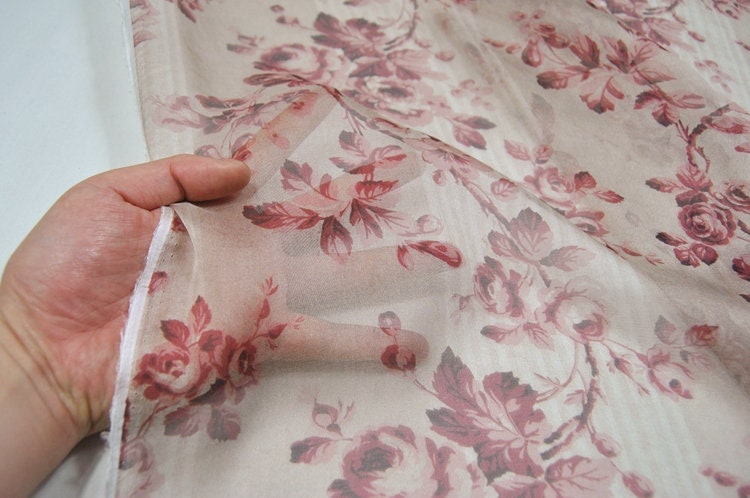 ANTIAOWEN - 5.5 momme Silk Chiffon Fabric - 140cm wide by the Yard