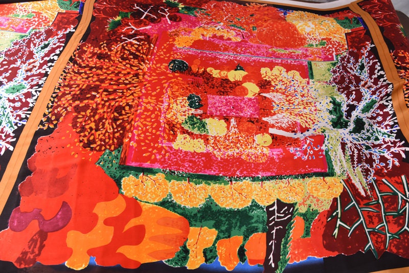 MONAIHY - Digital Printing Charmeuse Silk Satin Fabric - Fixed size 88cm wide by 88cm length