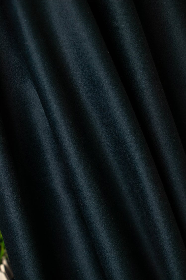 Special Black Blue Single-Sided 45% Cashmere Fabric - 150cm wide by the Yard