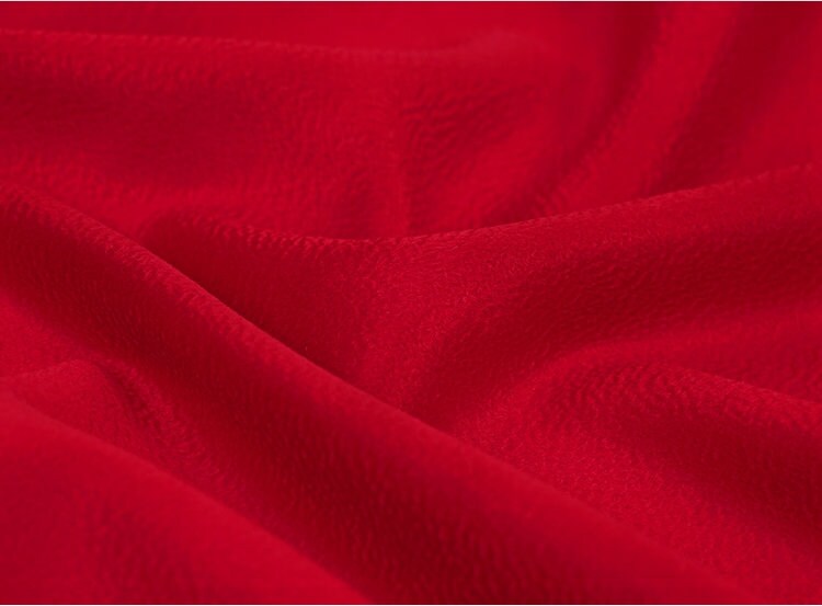 Deep Caramel Double Faced Water Corrugated Silk Cashmere Wool Fabric - By the Yard