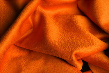 Orange Double Faced Water Corrugated Cashmere Wool Fabric - 150cm wide by the Yard