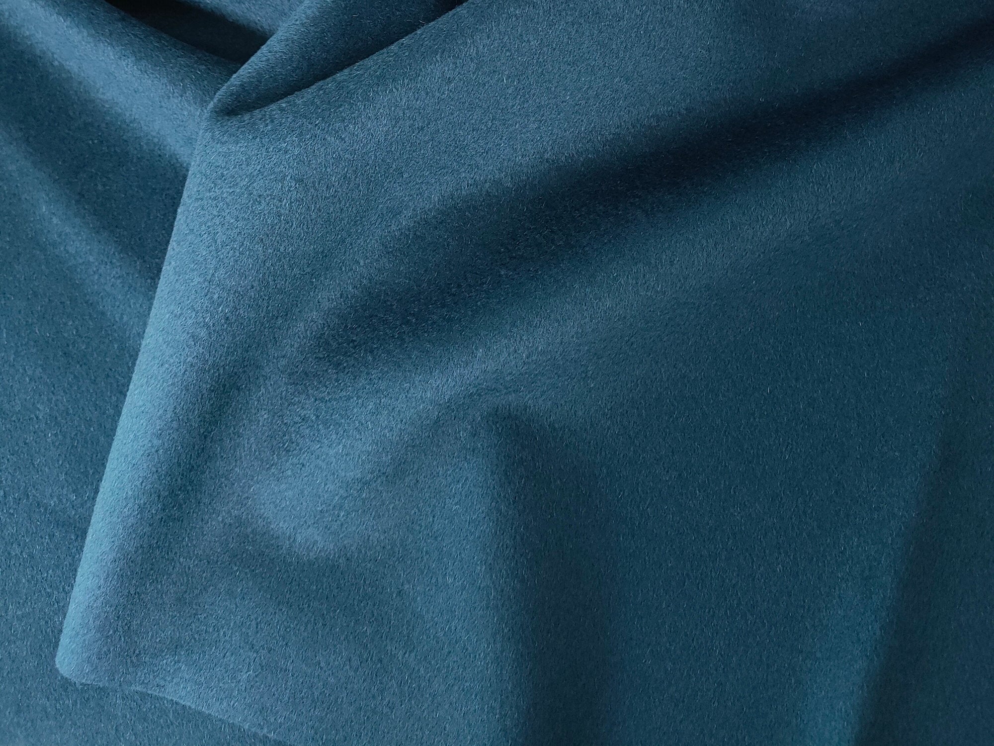 Dark Blue Single-Sided 45% Cashmere Fabric - 150cm wide by the Yard