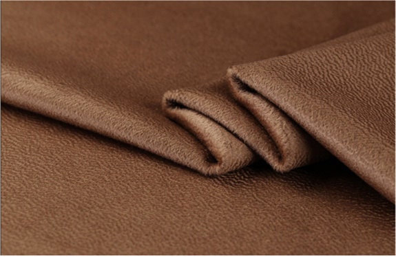 Orange Double Faced Water Corrugated Cashmere Wool Fabric - 150cm wide by the Yard