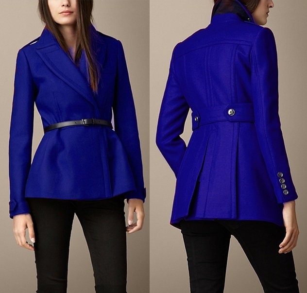 Royal Blue Double Faced Cashmere Wool Fabric - 150cm wide by the Yard