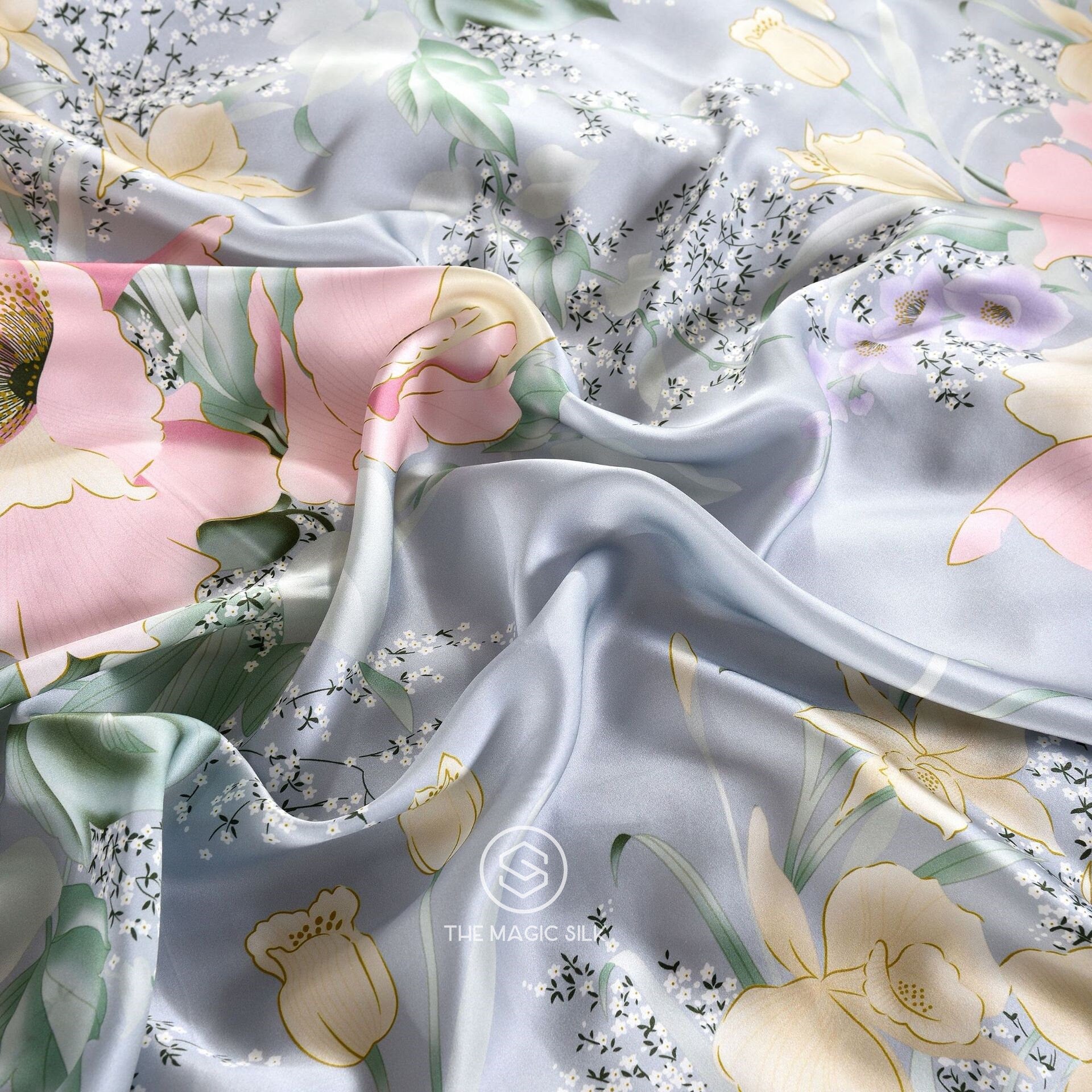 Annasui Lily - 16 Momme 100% Silk Bedding 4pcs Suite