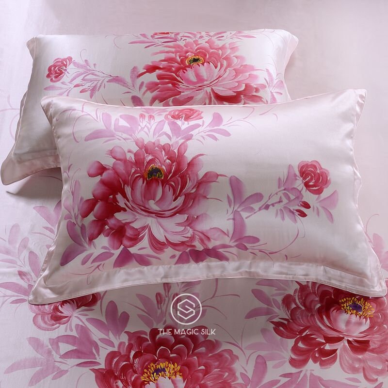 Pinky Queen - 16 Momme 100% Silk Bedding 4pcs Suite