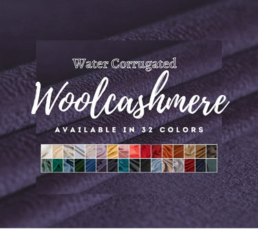 32 Colors Double Faced Water Corrugated Silk Cashmere Wool Fabric - 150cm wide by the Yard