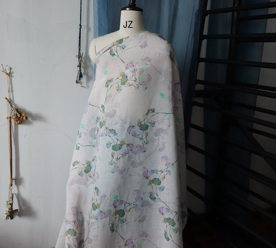 ZISITENG - Digital Printing 42 Thread Count Ramie Fabric - 140cm wide by the Yard