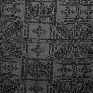 HEISHIZI - Vintage Cross-Stitched Embroidered Silk Cotton Fabric - 135cm wide by the Yard