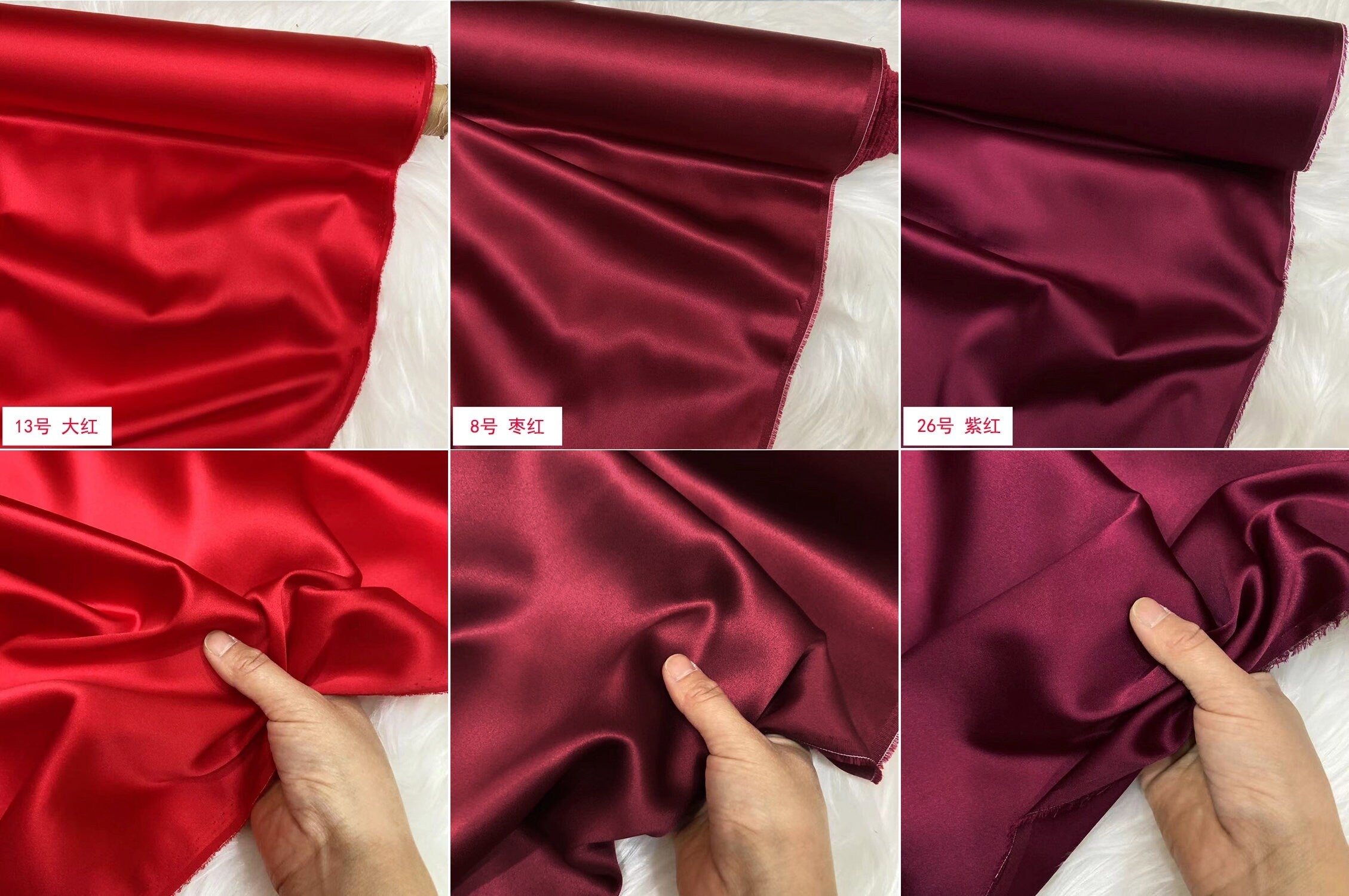 24 Multi Solid Colors 19 momme Stretch Silk Satin Fabric - 108cm wide by the Yard