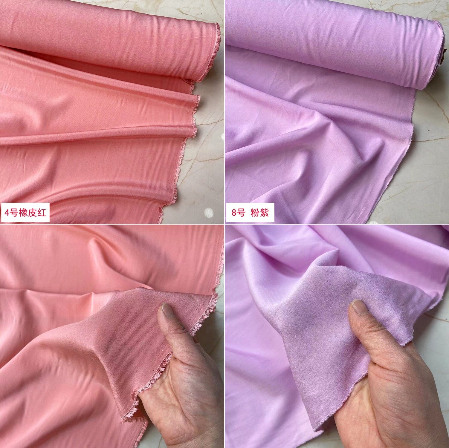 16 Momme 20 Colors Solid Stretch Silk Crepe de Chine Fabric - 108cm wide by the Yard