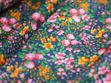 NNFNHA - 16 momme Floral Print Silk Crepe de Chine Fabric - 114cm wide by the Yard