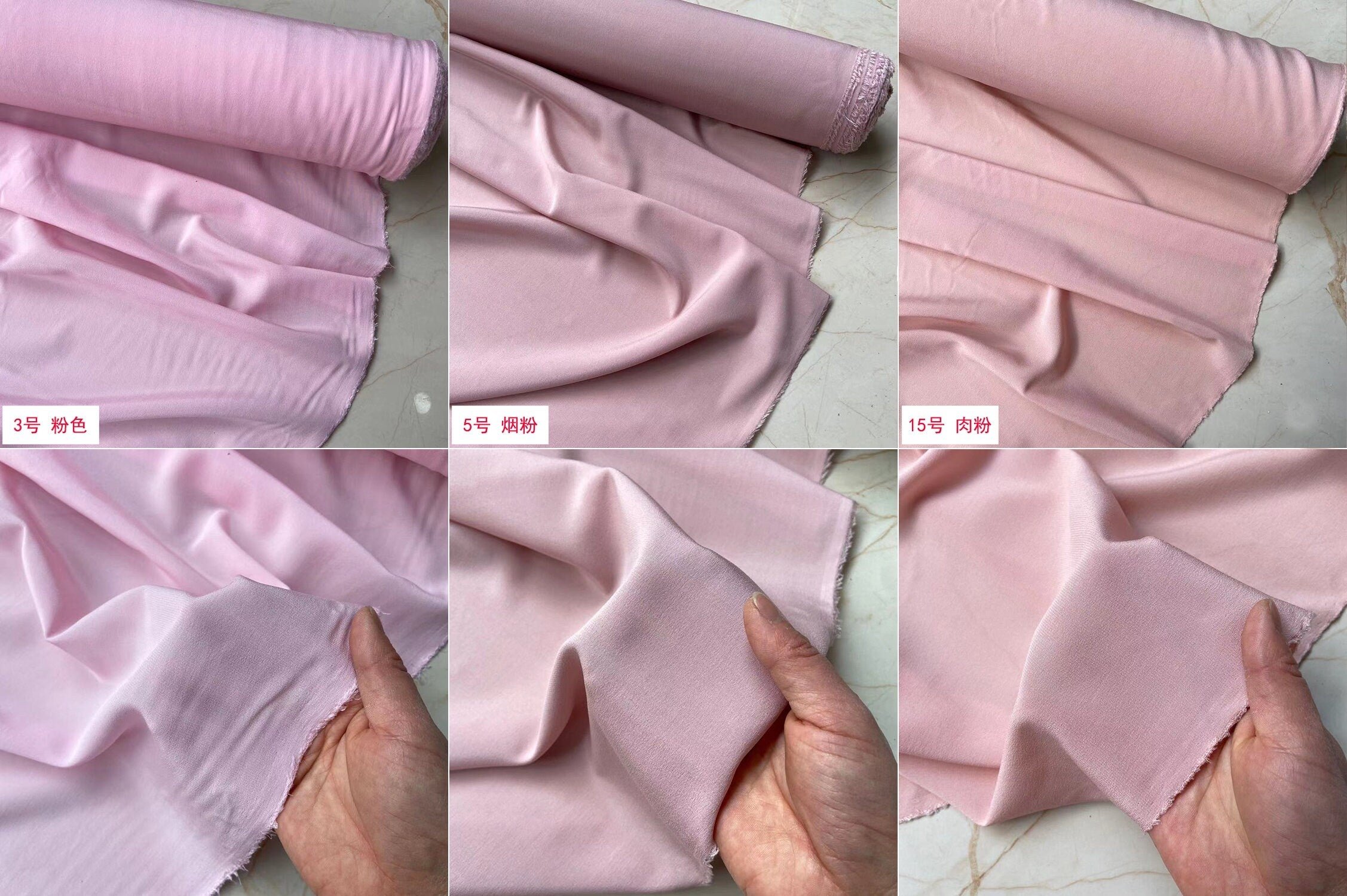 16 Momme 20 Colors Solid Stretch Silk Crepe de Chine Fabric - 108cm wide by the Yard