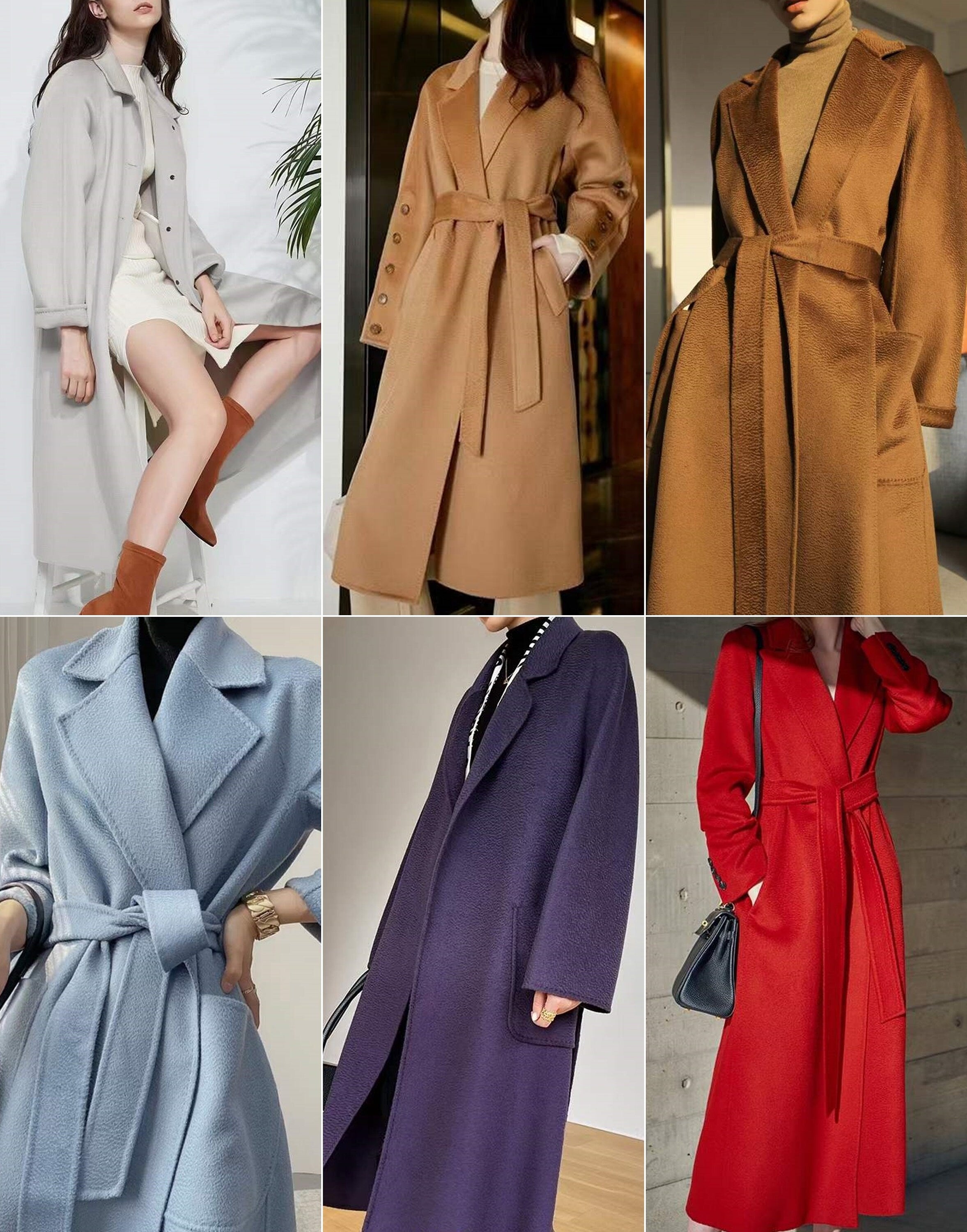 32 Colors Double Faced Water Corrugated Silk Cashmere Wool Fabric - 150cm wide by the Yard