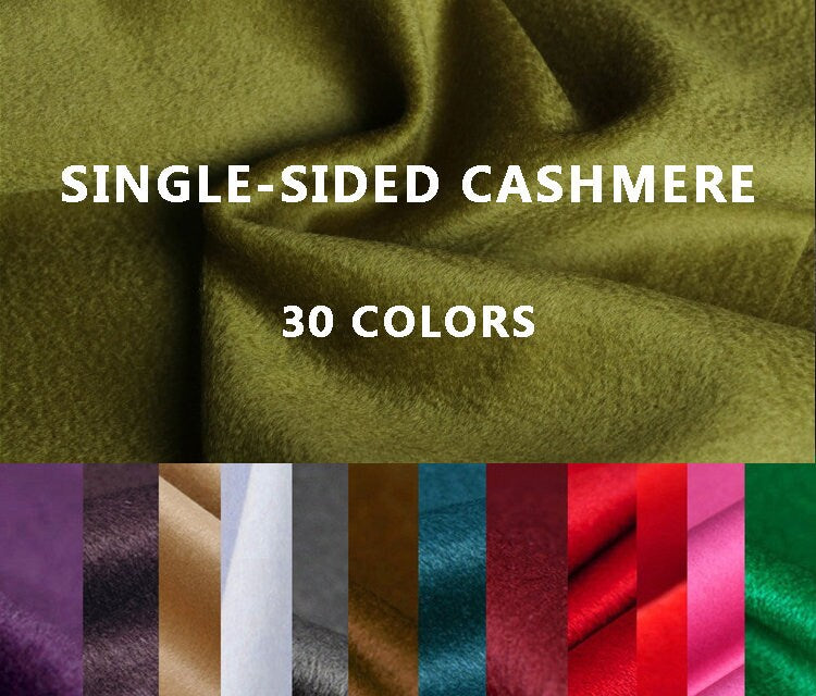 30 COLORS Single-Sided 45% Cashmere Fabric - 150cm wide by the Yard
