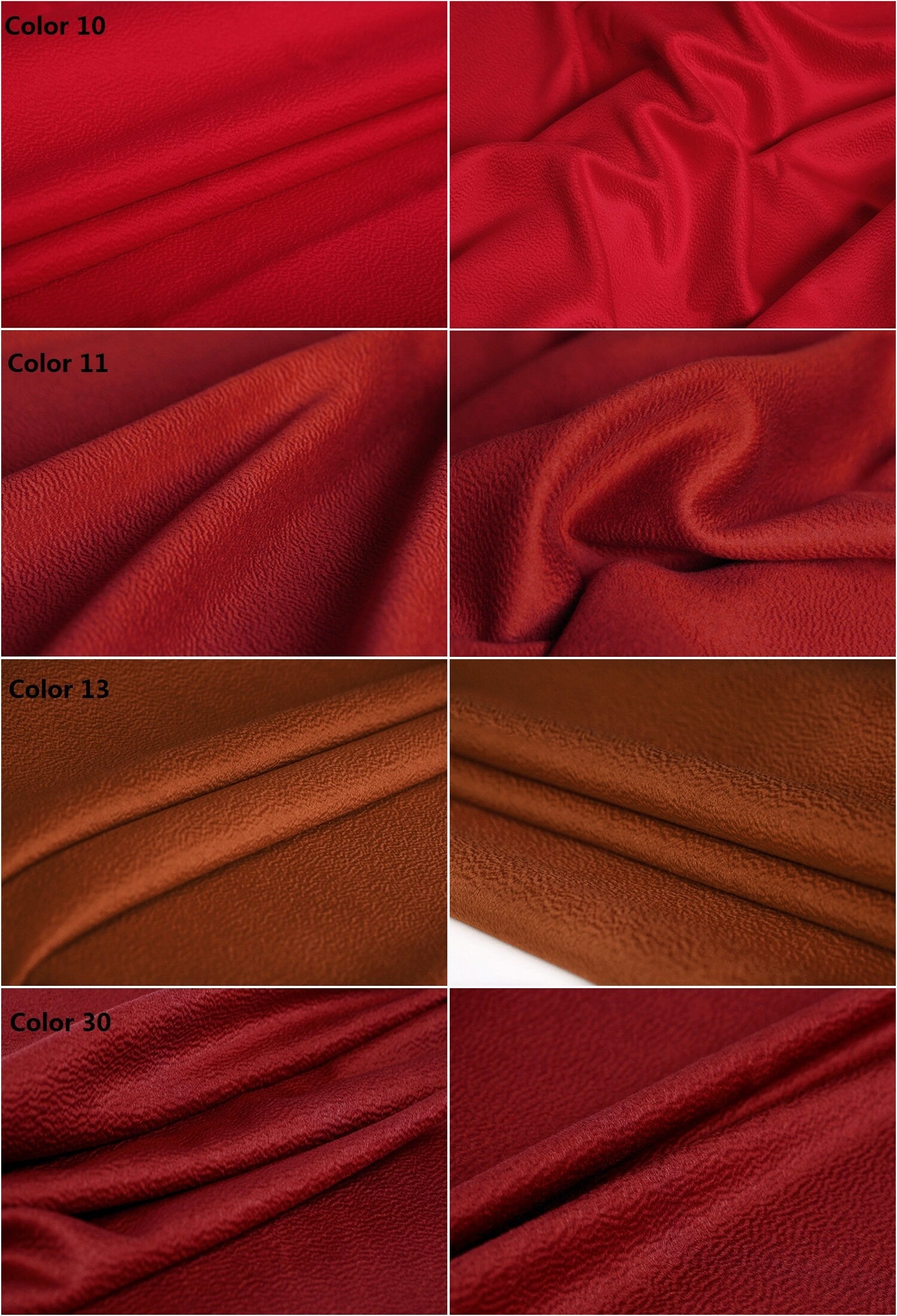 32 Colors Double Faced Water Corrugated Silk Cashmere Wool Fabric - 150cm wide by the Yard