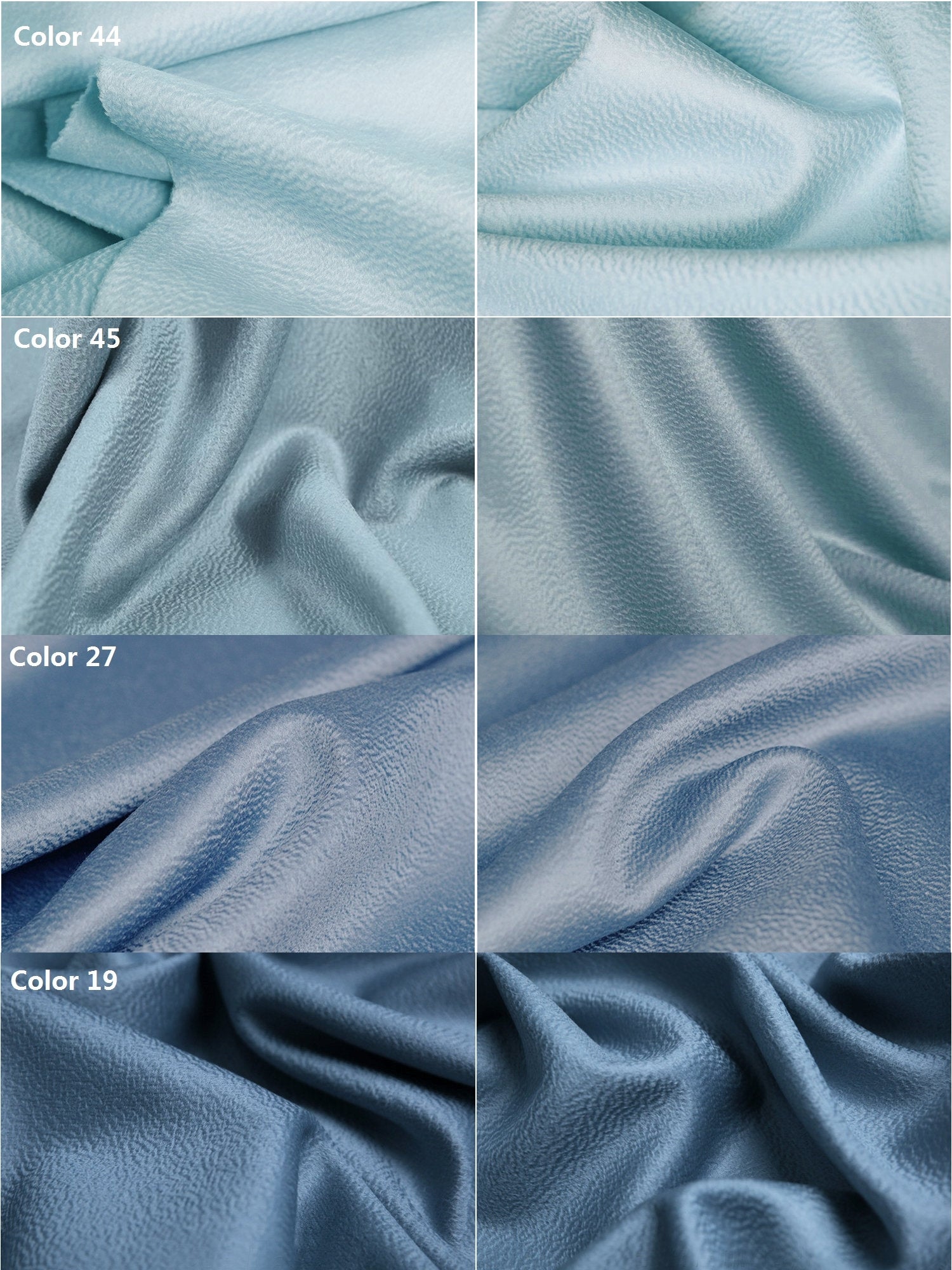 32 Colors Double Faced Water Corrugated Silk Cashmere Wool Fabric - 150cm wide by the Yard