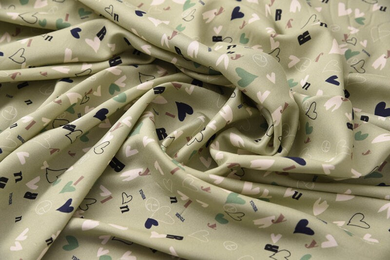MINT GREEN - 19 Momme Stretchy Double Joe Silk Fabric - 140cm wide by the Yard