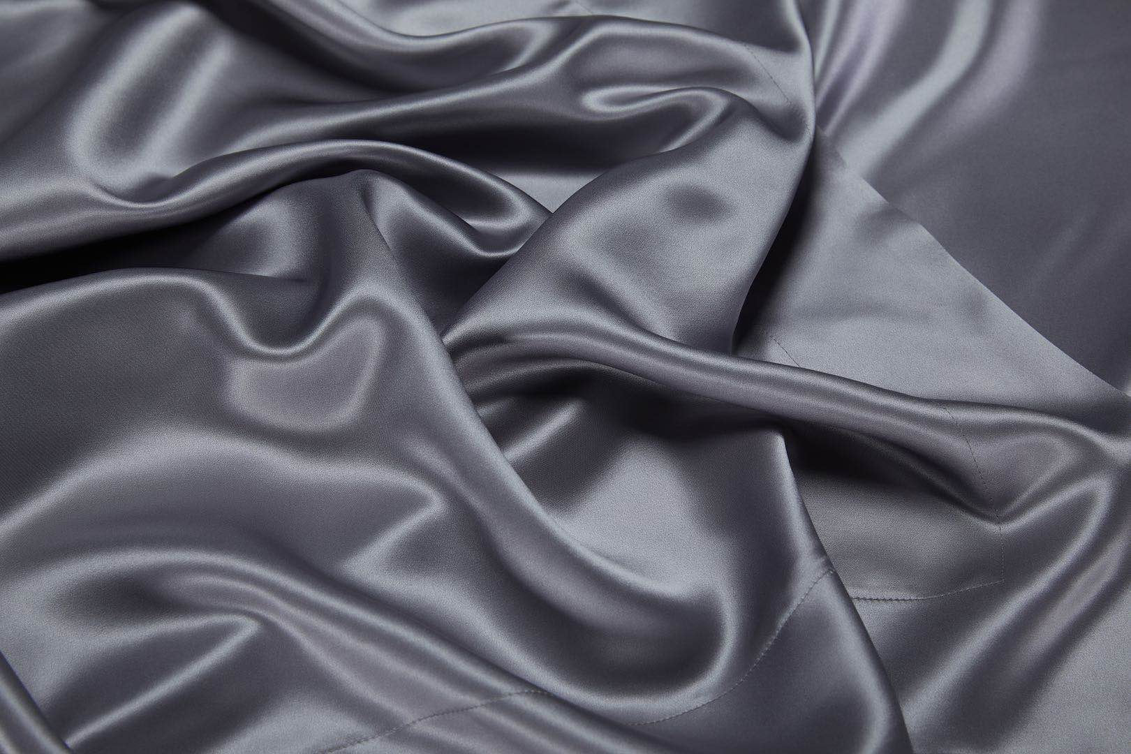 BLUISH GRAY - 30 Momme Mulberry Silk Bedding, Silk Duvet Cover, Silk Fitted Sheet, Silk Flat Sheet, Silk Pillowcase, 100% SILK