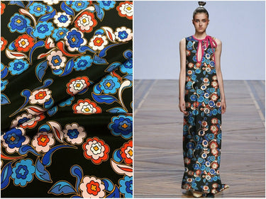 TUANHUA - 30 Momme Stretchy Heavy Crepe de Chine Silk, High Fashion Silk Fabric By the Yard