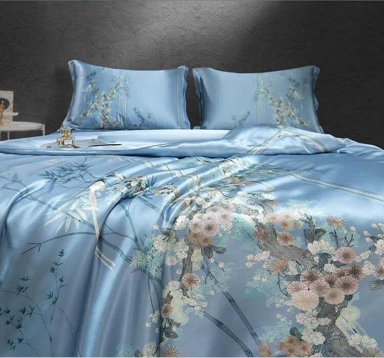 XI QUE - 16 Momme 100% Silk Bedding 4pcs Suite