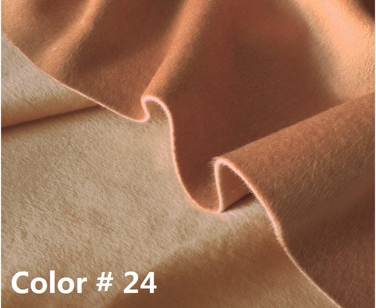 JUCHENG - Double Sided Double Colors Alpaca Wool Fabric - 150cm wide by the Yard