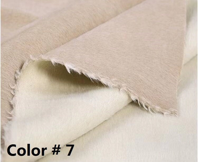 TUOHUAN - Double Sided Double Colors Alpaca Wool Fabric - 150cm wide by the Yard