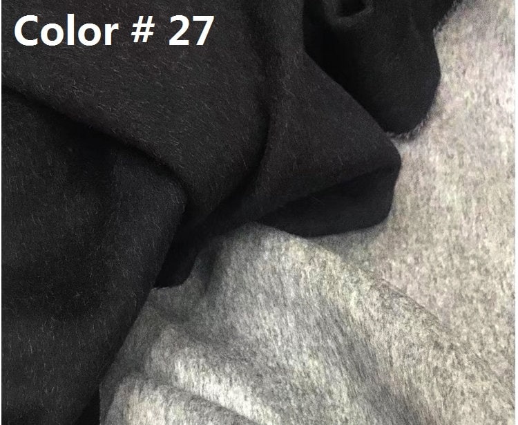 HUISEHEI - Double Sided Double Colors Alpaca Wool Fabric - 150cm wide by the Yard