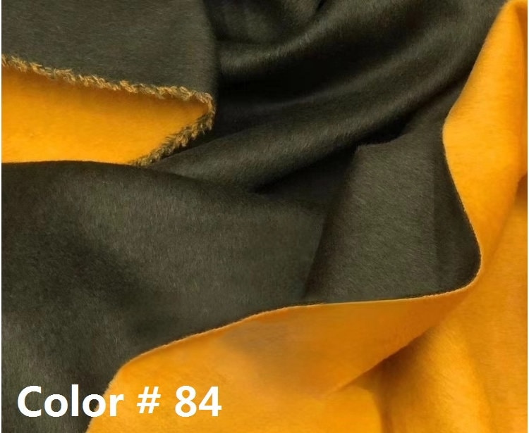 HUISEHEI - Double Sided Double Colors Alpaca Wool Fabric - 150cm wide by the Yard
