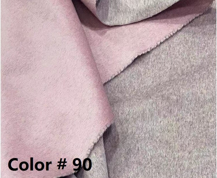 ZIFENHONG - Double Sided Double Colors Alpaca Wool Fabric - 150cm wide by the Yard