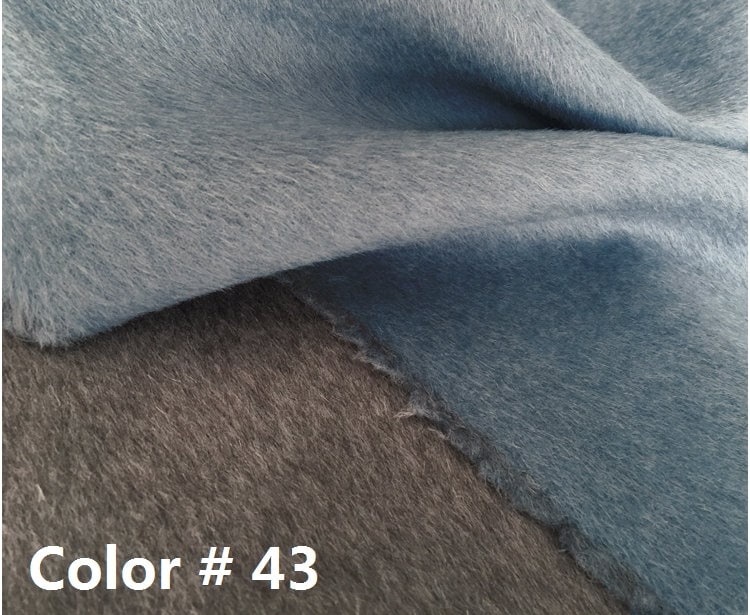 HUISEHEI - Double Sided Double Colors Alpaca Wool Fabric - 150cm wide by the Yard