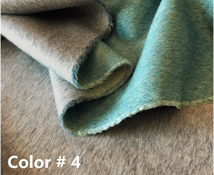 LVKABAI - Double Sided Double Colors Alpaca Wool Fabric - 150cm wide by the Yard
