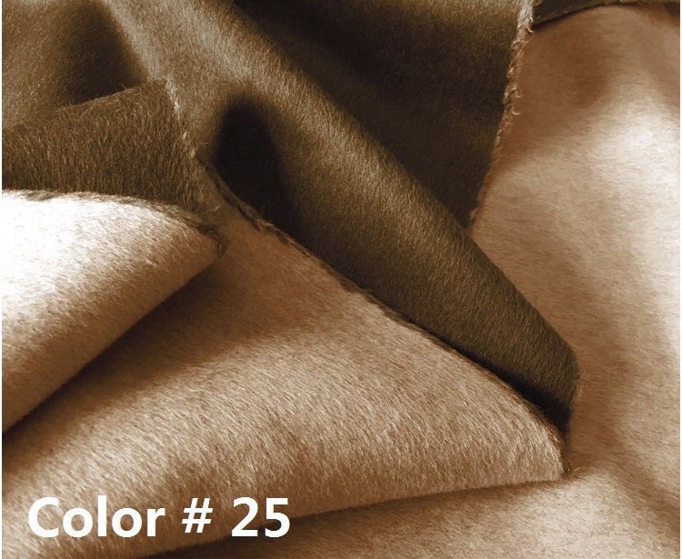 LVKABAI - Double Sided Double Colors Alpaca Wool Fabric - 150cm wide by the Yard