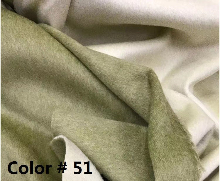 LVKABAI - Double Sided Double Colors Alpaca Wool Fabric - 150cm wide by the Yard