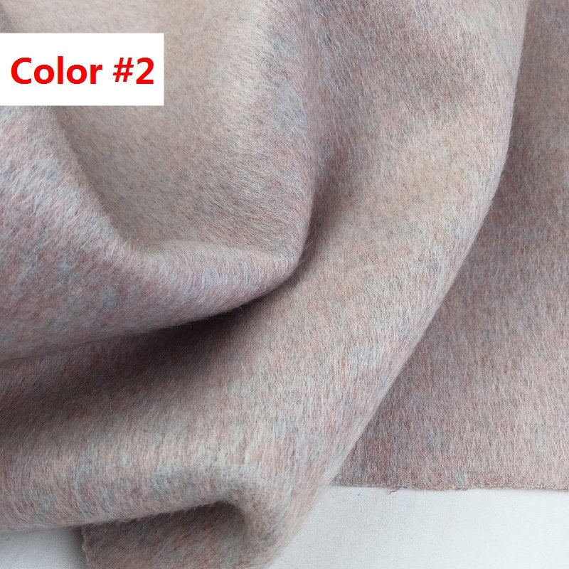 30 Colors - Mixed Colors Double Faced Alpaca Wool Fabric - 150cm wide by the Yard