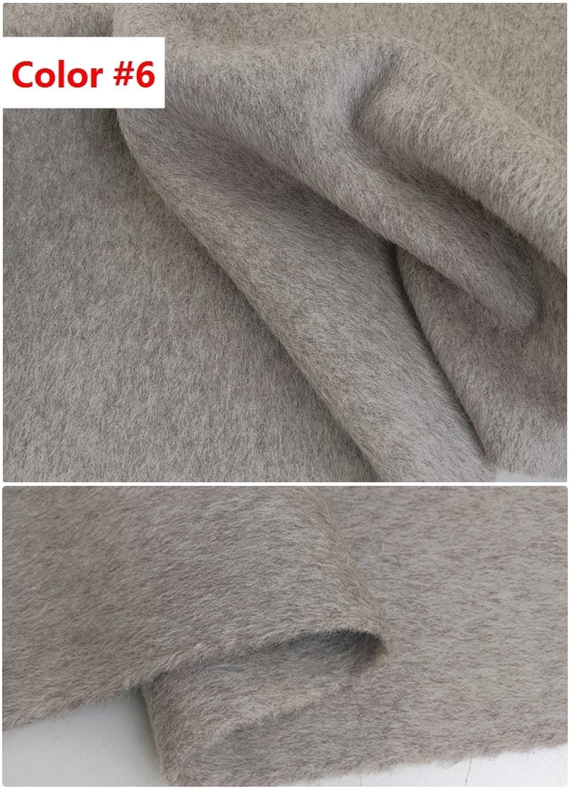 QIANSEXI - Mixed Colors Double Faced Alpaca Wool Fabric - 150cm wide by the Yard