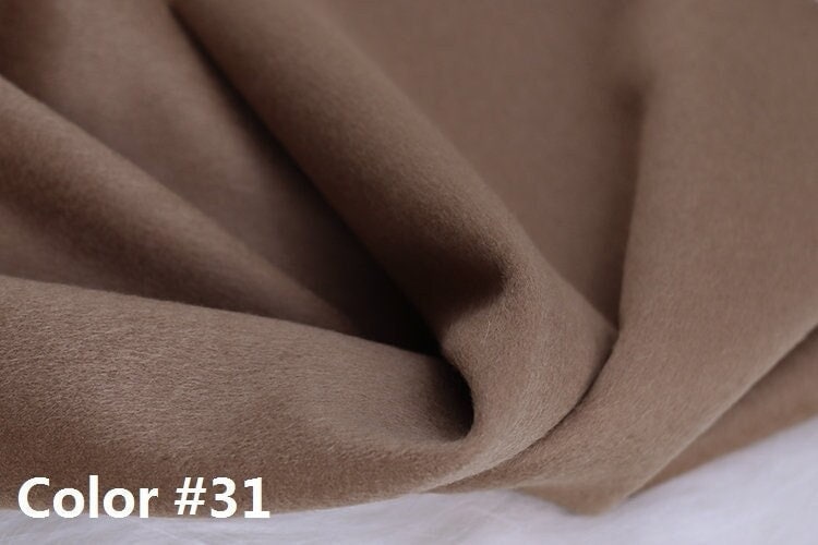 Color No. 31-40 Double Faced Alpaca Wool Fabric - 150cm wide by the Yard