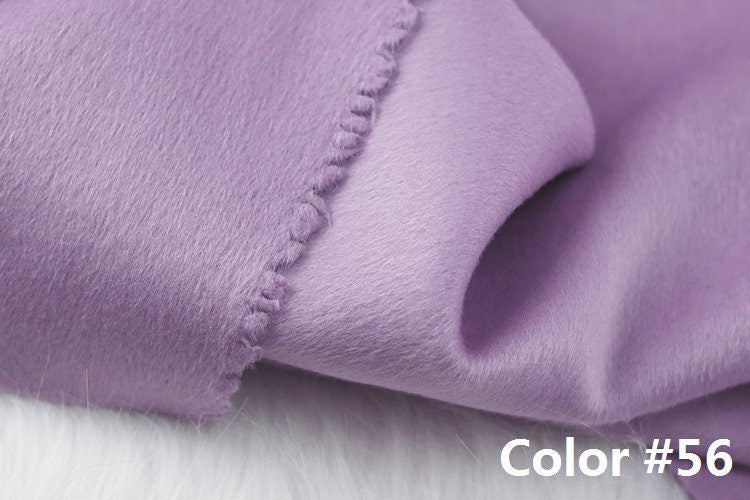 Color No. 51-60 Double Faced Alpaca Wool Fabric - 150cm wide by the Yard