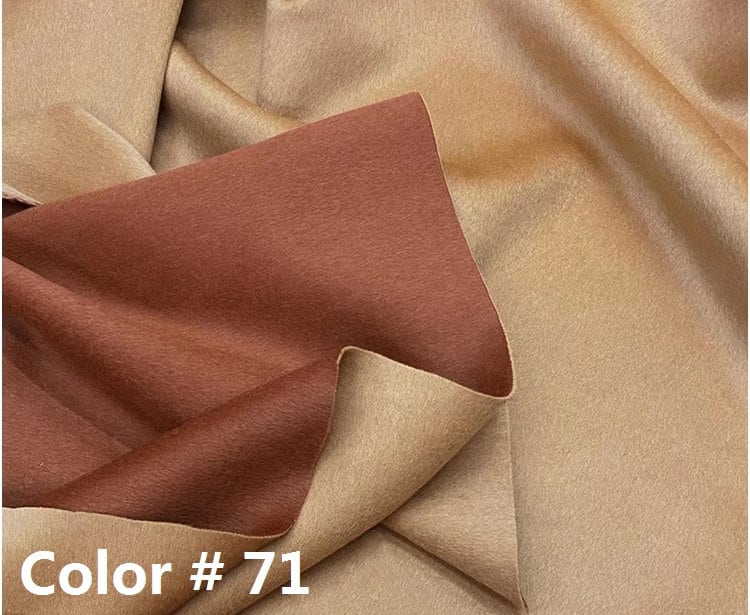 JUCHENG - Double Sided Double Colors Alpaca Wool Fabric - 150cm wide by the Yard