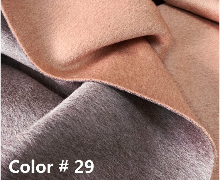 JUCHENG - Double Sided Double Colors Alpaca Wool Fabric - 150cm wide by the Yard