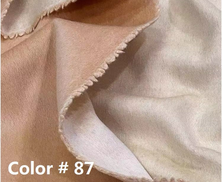 TUOHUAN - Double Sided Double Colors Alpaca Wool Fabric - 150cm wide by the Yard