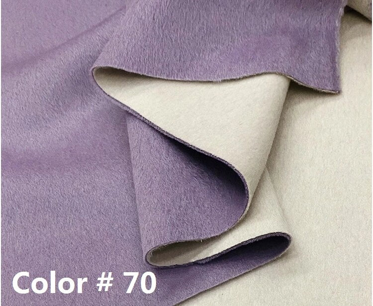 ZIFENHONG - Double Sided Double Colors Alpaca Wool Fabric - 150cm wide by the Yard